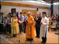 Hòa thượng Thích Minh Tâm và phần cầu nguyện Phật Giáo Bắc Tông