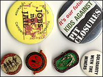 Badges from the 1984-5 Miners Strike
