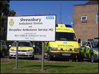 Shropshire ambulance HQ