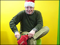 Ben Jackson in Christmas hat