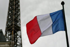 The Eiffel Tower and the French flag