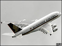 A380 của Singapore Airlines trong lần cất cánh thử