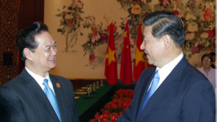 Thủ tướng Dũng gặp phó Chủ tịch Trung Quốc Tập Cận Bình tại Quảng Tây