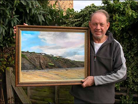 Man with a painting 470