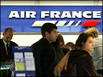 Fransız havayolları gişesi