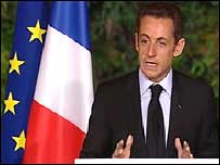 O presidente francês, Nicolas Sarkozy