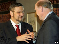 O ministro Antonio Palocci e o secretário de Tesouro americano, John Snow