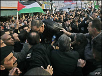 Filistin'de Annapolis'i protesto gösterisi