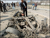 محل حمله به رييس مجلس سنای افغانستان در غرب کابل