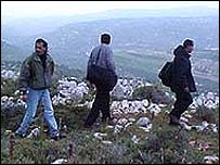 Palestino entre Ramallah e Nablus