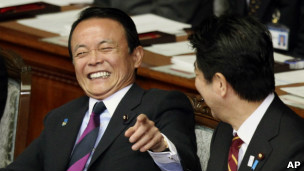 麻生太郎和安倍晋三