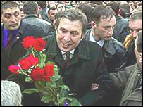 Gürcistan'ın yeni Cumhurbaşkanı Mihail Saakaşvili 