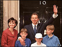 ٹونی بلیئر کے فیملی مین امیج نے ان کی مقبولیت میں اہم کردار ادا کیا