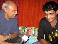 गांगुली के साथ संजीव श्रीवास्तव