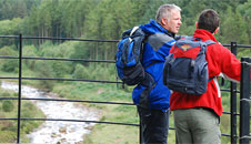 Derek and Dave at the view point looking down over the river