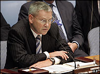 O chefe da investigação da ONU, Detlev Mehlis