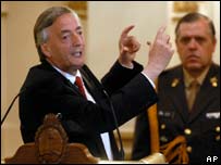 O presidente argentino, Néstor Kirchner