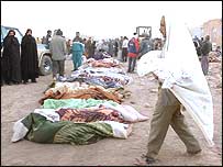 اجساد قربانيان بم