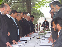 مراسم ادای سوگند وفاداری کابينه جديد افغانستان