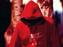 Man wearing red hoodie