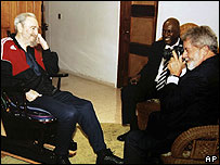 Fidel Castro recebeu Lula em Havana