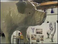 Pig sculpture
