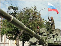 Xe tăng Nga ở nam Ossetia