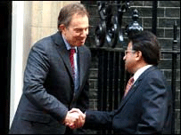 رييس جمهور پاکستان و نخست وزير بريتانيا