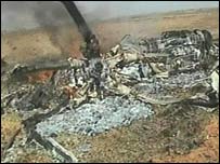 Irak'ta düşürülen helikopter
