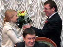 Тимошенко, Луценко й Кириленко. Фото УНІАН