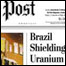 Reprodução da primeira página do jornal The Washington Post, 04/04/04, em que foi feita a denúncia de que o Brasil está resistindo às inspeções nucleares internacionais
