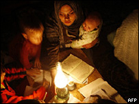 Família sem eletricidade