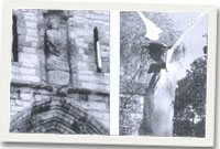 Castell Caernarfon a'r cerflun