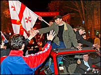 Không khí ăn mừng ở Tbilisi