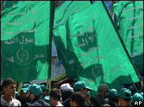 Simpatizantes do Hamas na Cidade de Gaza