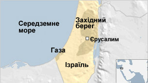 Карта Ізраїлю і Гази