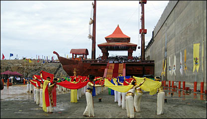 Celebration to mark the opening of Hambantota port (file photo)