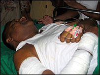 SLRC journalist Mawalage in the hospital