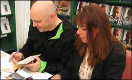 Anthony Minghella with author Liz Jensen