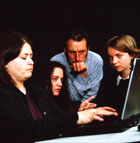 Rebecca Harries, Jonathan Nefydd, Sara Lloyd a Ffion Wilkins