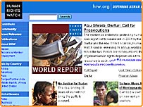 Trang mạng của tổ chức Human Rights Watch