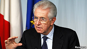 رئيس الوزراء الإيطالي، ماريو مونتي