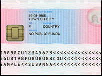 Carteira de identidade. Foto: Ministério do Interior britânico