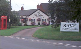 Save our villages sign in Church Lawford 