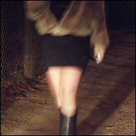 Prostitute walking the streets
