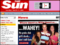 Artigo do site do tablóide 'The Sun'