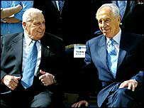 Şimon Peres ve Ariel Şaron