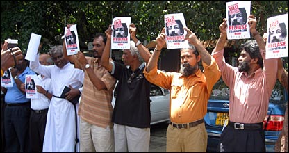Protests by journalists colleagues