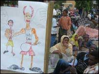 Protesto de sudaneses no Cairo