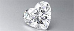 A heart-shaped diamond